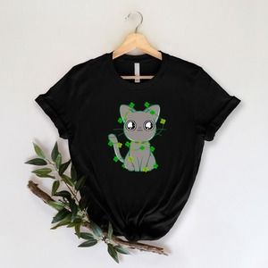 St Patrick's Cat Shirt, Happy St Patrick's Day Shirt, Lucky Shirt, Cat Shirt
